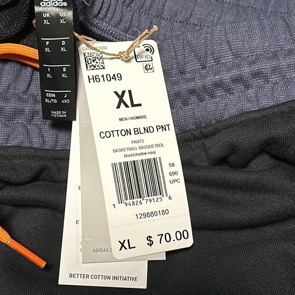 Adidas Men’s Black Sweatpants (Matching Tee listed separately), NWT’s, Size XL - Picture 4 of 11